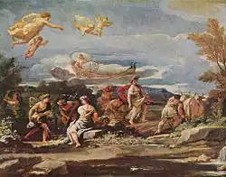 Vertumne et Pomone (1682–1683) par Luca Giordano.