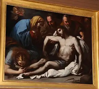 La Déposition du Christ, copie d'atelier d'une œuvre de Luca Giordano..