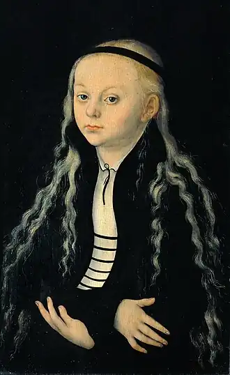Portrait de Magdalena Luther, fille du réformateur Martin Luther, 1531 – Musée du Louvre, Paris.