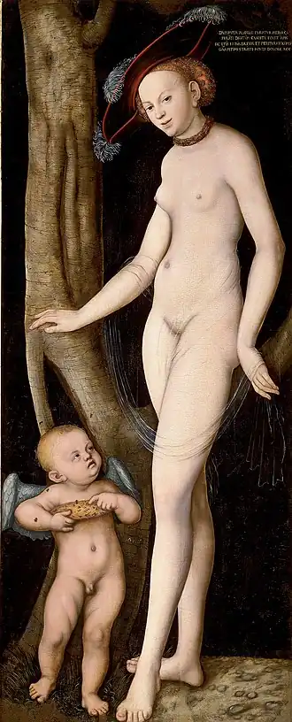 Vénus avec Cupidon voleur de miel, vers 1531 – Galerie Borghèse, Rome.