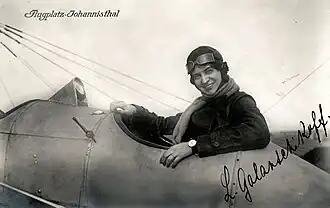 L'aviatrice russe Lioubov Golantchikova en 1911.