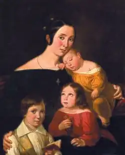 Lucia Malatesta et ses enfants Avant 1838