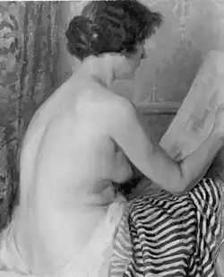 Chez soi, 1915 (Huile sur toile ; 61&nbsp;×&nbsp;50&nbsp;cm ; photographie de 1956 du KIK-IRPA), Liège, Musée de la Vie wallonne