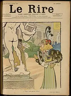 — Tiens ! Mon ancien cocher !, couverture pour Le Rire (1896).
