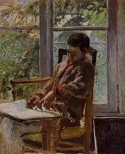 Portrait de Lucien Pissarro par Camille Pissarro, (1875)