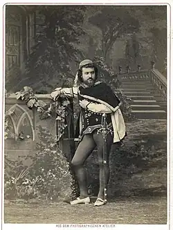 Le ténor autrichien Gustav Walter au Wiener Staatsoper dans le rôle de Roméo du Roméo et Juliette de Charles Gounod.