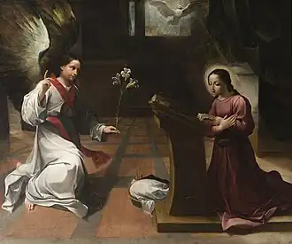 Annonciation (1585)Pinacothèque nationale de Bologne.