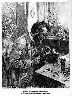 Blümelhuber au travail, par Ludwig Koch (1913).