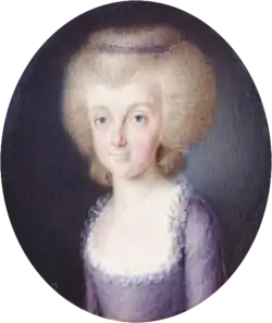 Louise-Marie de Naples et de Sicile (1773-1802), miniature de peintre inconnu.