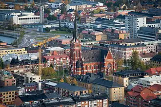 La cathédrale au centre-ville.