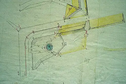 Plan de la lunette de Trois-Châtels, début du XIXe&nbsp;siècle.