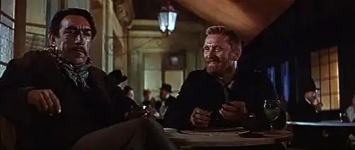 Anthony Quinn dans le rôle de Gauguin et Kirk Douglas