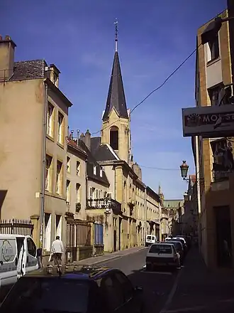 L'église luthérienne vue depuis la rue Mazelle