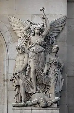 Le Drame lyrique (vers 1860–1869), Paris, façade du palais Garnier.
