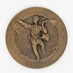 Médaille par Alphonse Desaide offerte par Le Petit Journal à l'occasion d'un concours;