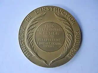 Cours d'adultes Vienne (1905), verso.