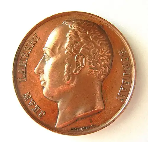 Jean Lambert Bonjean (1796-1851) industriel français, avers.