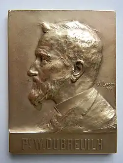 Professeur William Dubreuilh (1857-1935), plaquette, avers.