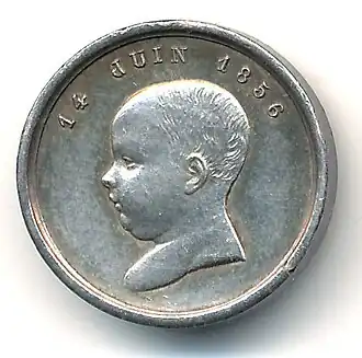 Revers de la médaille en argent.