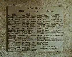 La plaque commémorative.