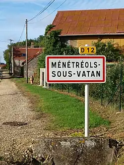 Le panneau d'entrée d’agglomération en 2013.