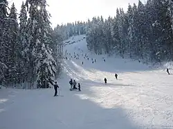Piste de la station de ski Métabief.