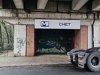 Entrée de la station de métro en 2022