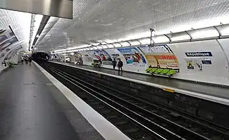 La station rénovée de la ligne 5.