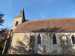 Mur sud de l'église.