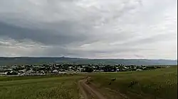 photo du village vu depuis les champs