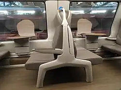 Intérieur en seconde classe.