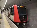 Une rame à la station İkitelli Sanayi, en 2021.