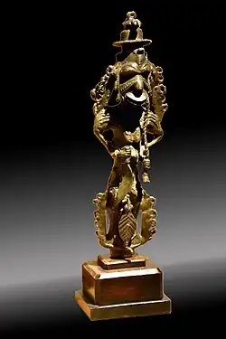 Statuette edan. Peuple Yorouba. Bronze, H. 25&nbsp;cm. Bénin, Nigéria. 1850-1950