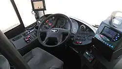 Vue du poste de conduite.