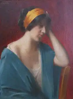 Jeune femme à la robe bleue, Altkirch, musée sundgauvien.