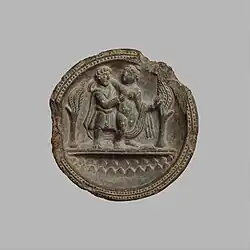 Couple mythologique, Apollon et Daphné ?. D. 10&nbsp;cm. Met