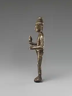 Bodhisattva debout, probablement Maitreya, 7e&nbsp;siècle-8e&nbsp;siècle, Metropolitan Museum of Art
