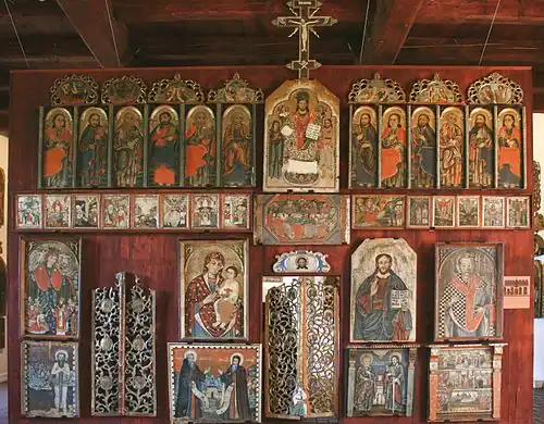 Iconostase du XVIIe siècle et XVIIIe siècle au Musée d'Histoire de Sanok en Pologne