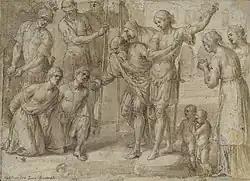 Un jeune général (Alexandre ?) faisant preuve de clémence envers deux prisonniers, Mougins, Musée d'art classique de Mougins