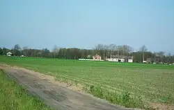 Vue sur le village d'Anielewo en Pologne