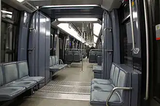 Intérieur d'un MP 89 CC avec intercirculation de type Sig-Hübner.