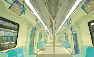 Intérieur d'une rame.