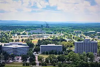 Vue aérienne du centre.
