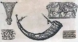 Objets Viking (Trésor de l'art ancien monuments artistiques et archéologiques par Arnaud Schaepkens, 1847).