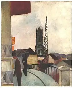 August Macke, La Cathédrale de Fribourg, 1914