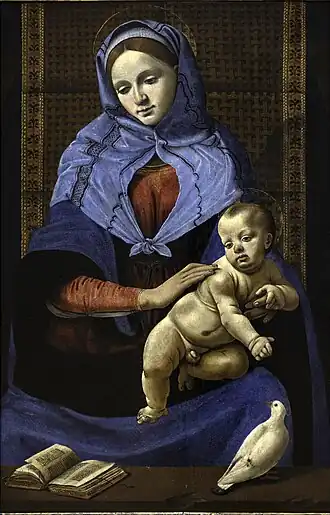 Madone à la colombe, 1490. Musée du Louvre.