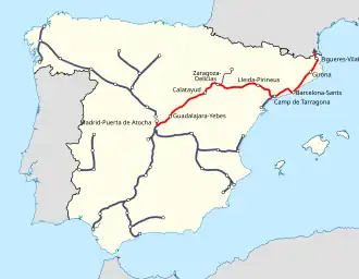 Voir la carte de la ligne.