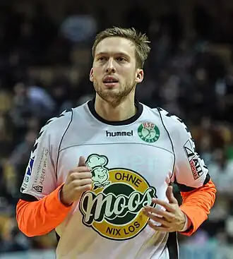 Magnus Dahl, sous le maillot du HSG Wetzlar le 8 février 2014.