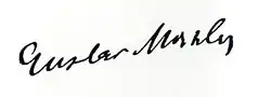Signature de Gustav Mahler