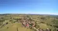 Vue aérienne du village.